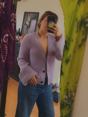 Banana Republic TALIA MERINO-CASHMERE CARDIGAN bell sleeve cardigan sweater